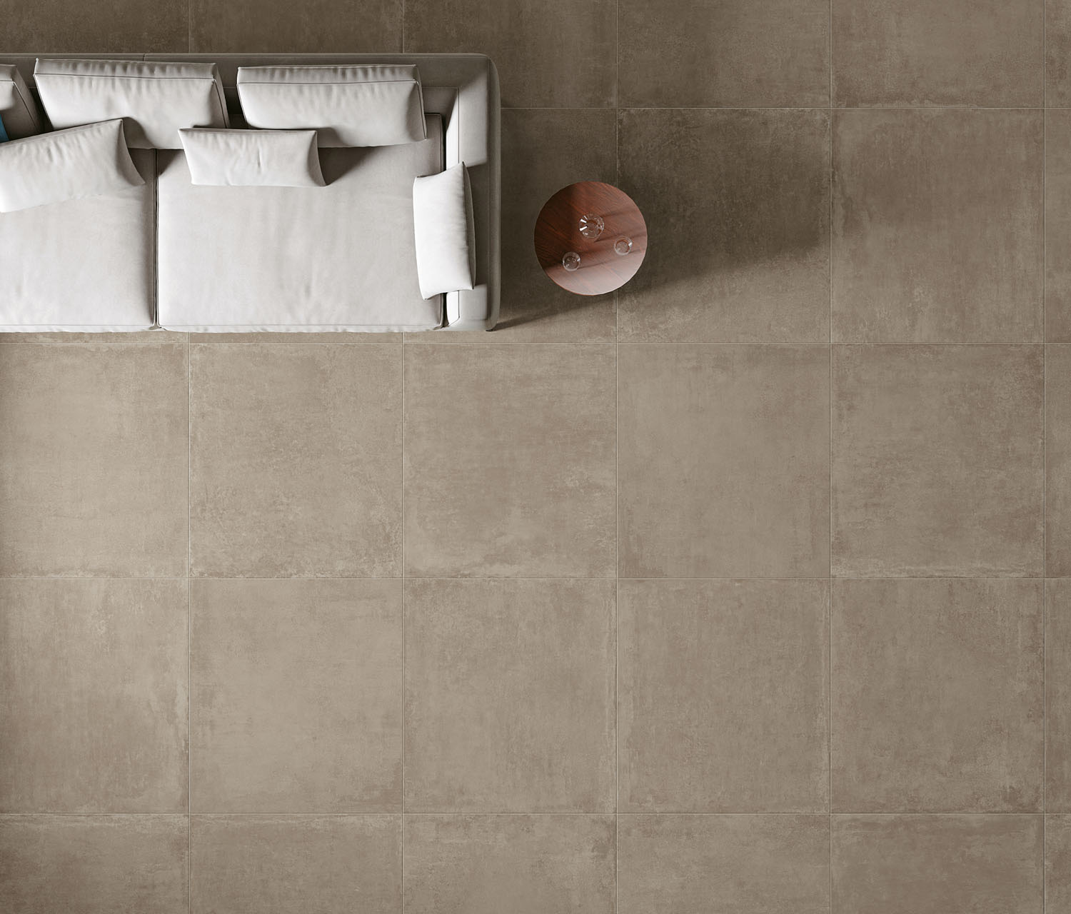 Tile installation example